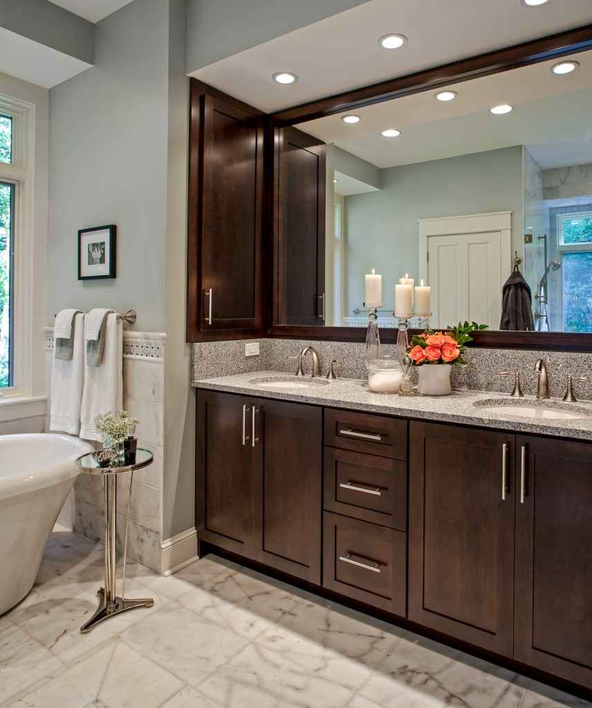 Elk Mountain Master Bathroom by Allard and Roberts Interior Design, Asheville, NC