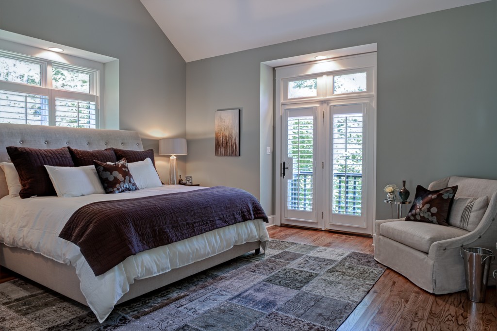 Elk Mountain Master Bedroom by Allard and Roberts Interior Design, Asheville, NC