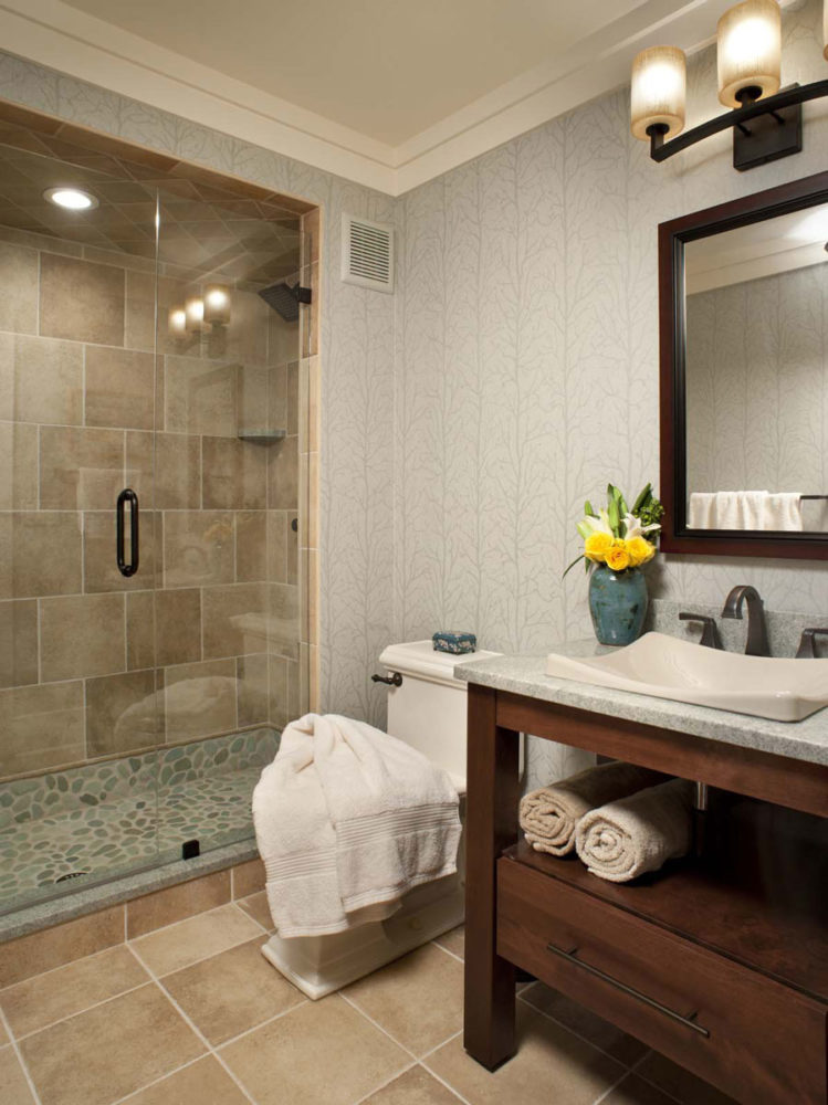 Lake Lure Bathroom by Allard and Roberts Interior Design, Asheville, NC